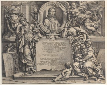 Frontispiece with oval portrait of Raphael Met DP885905