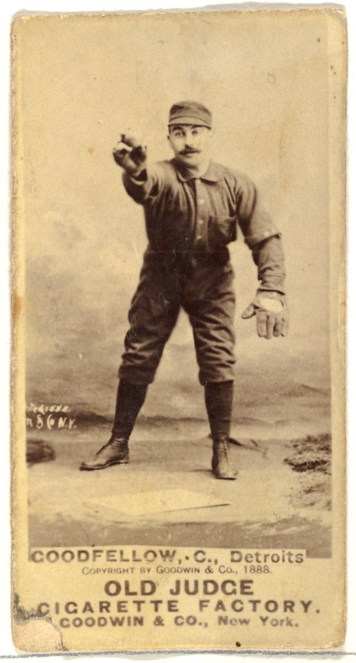 Goodfellow, Catcher, Detroit Wolverines, from the Old Judge series (N172) for Old Judge Cigarettes MET DP846283