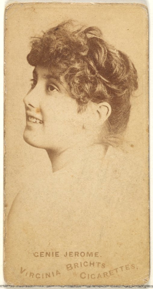 Genie Jerome, from the Actors and Actresses series (N45, Type 1) for Virginia Brights Cigarettes MET DP829834