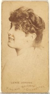 Genie Jerome, from the Actors and Actresses series (N45, Type 1) for Virginia Brights Cigarettes MET DP829834