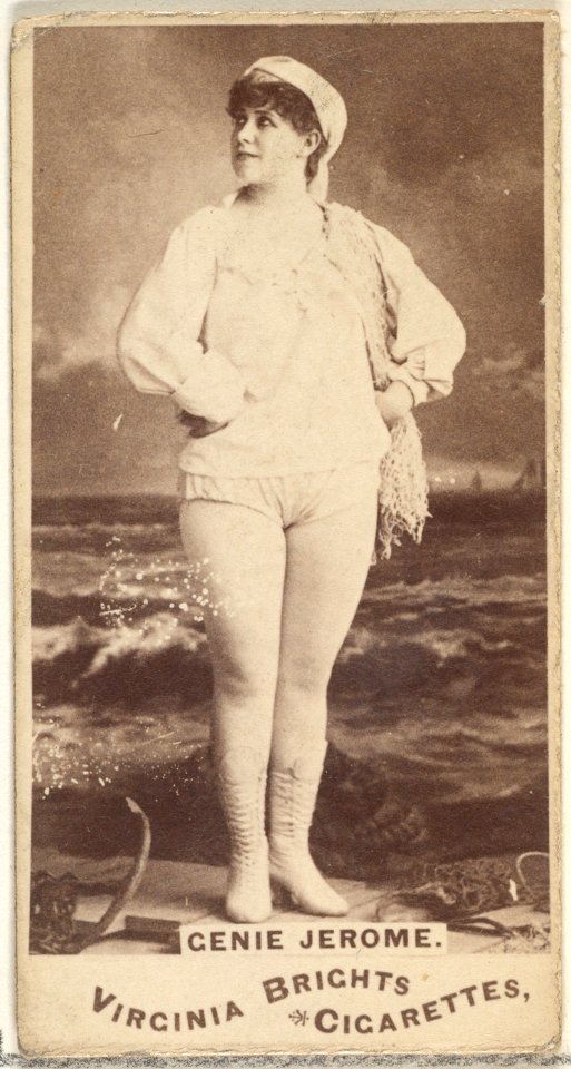Genie Jerome, from the Actors and Actresses series (N45, Type 1) for Virginia Brights Cigarettes MET DP829832