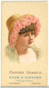 Frankie Kemble, from World's Beauties, Series 2 (N27) for Allen & Ginter Cigarettes MET DP838132