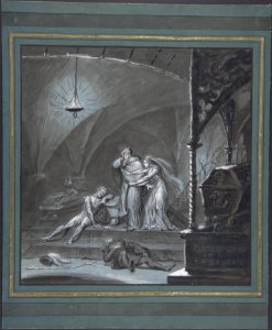 Friar Lawrence and Juliet Discover the Bodies of Romeo and Paris (Romeo and Juliet, Act 5, scene 3) MET DP800753
