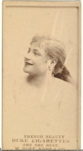 French Beauty, from the Actors and Actresses series (N145-7) issued by Duke Sons & Co. to promote Duke Cigarettes MET DP840412