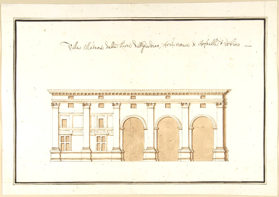 Garden Elevation of the Villa Madama, Rome MET DP801744