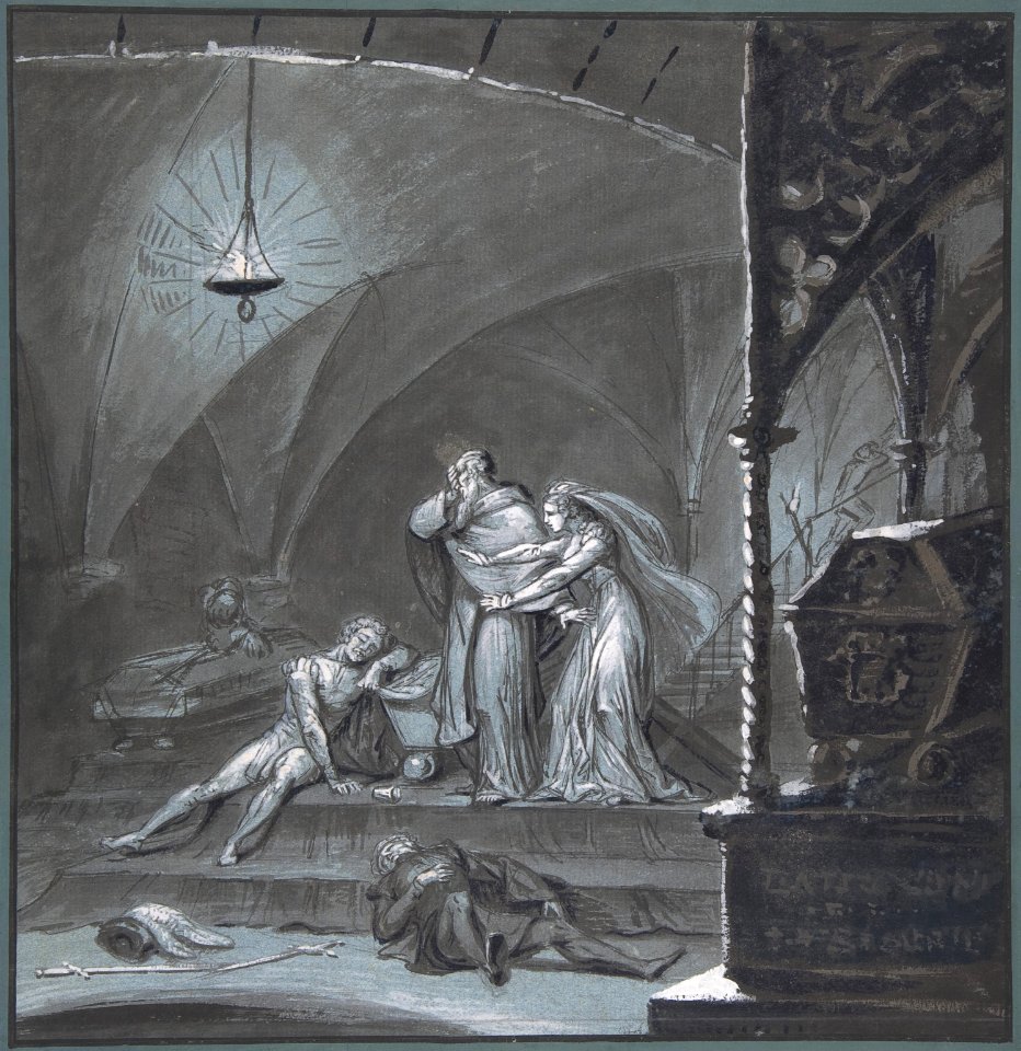 Friar Lawrence and Juliet Discover the Bodies of Romeo and Paris (Romeo and Juliet, Act 5, scene 3) MET DP800754