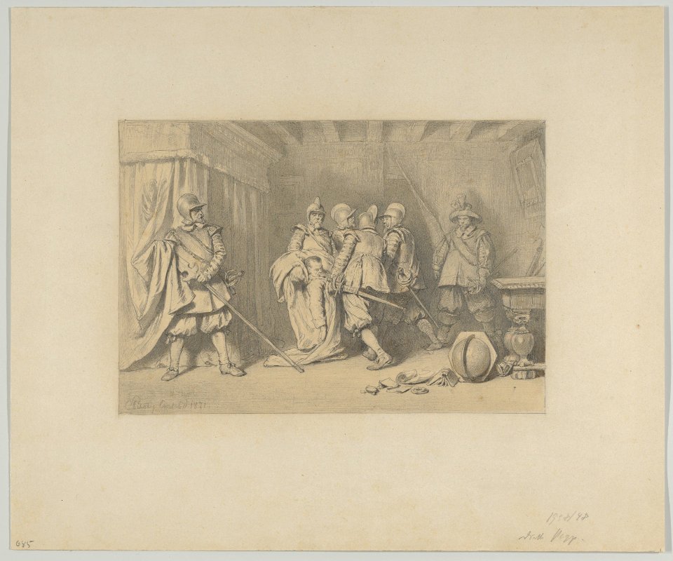 The Dead Wallenstein Being Carried Away by Soldiers MET DP848927