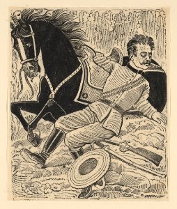 The death of a revolutionary soldier who has fallen from his horse MET DP868027