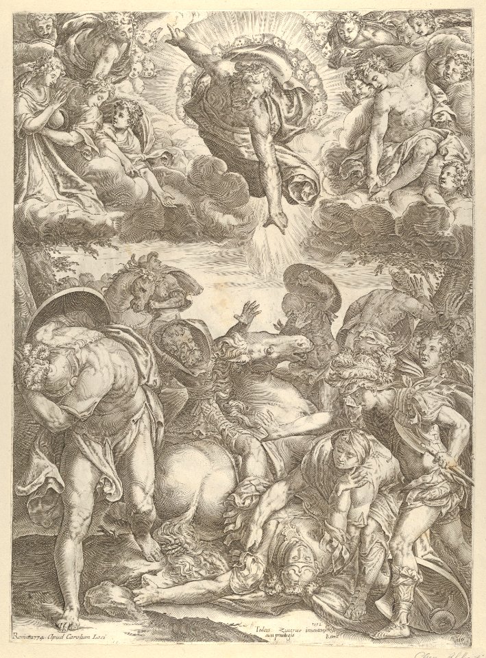The Conversion of Saint Paul with God the Father and Angels above MET DP836957