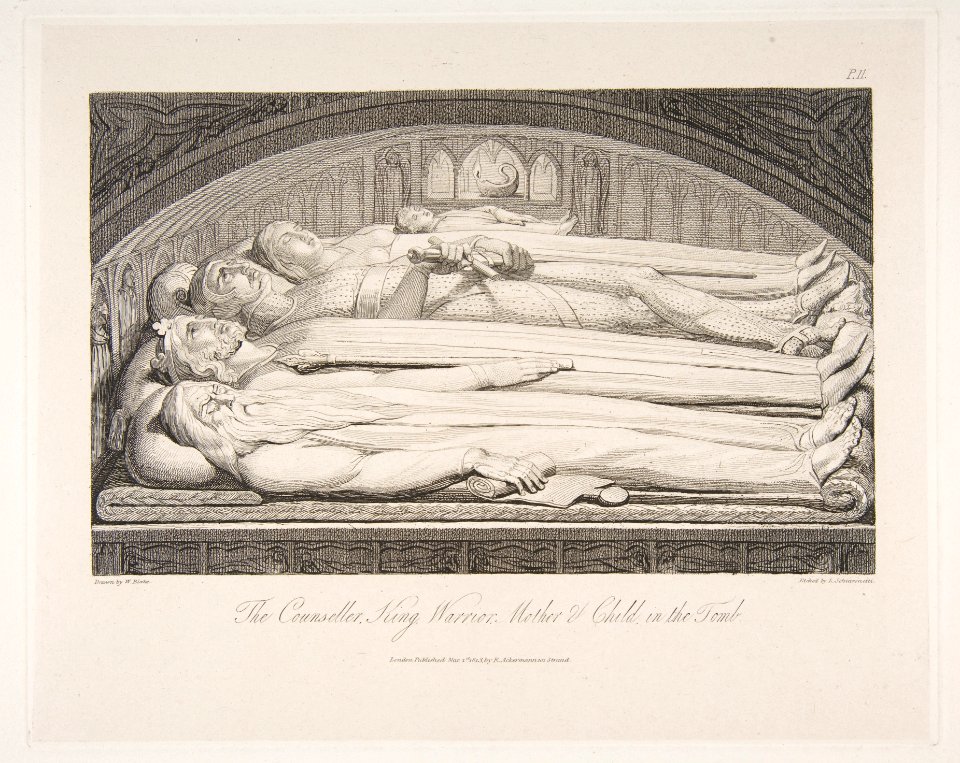The Counsellor, King, Warrior, Mother & Child in the Tomb, from The Grave, a Poem by Robert Blair MET DP816715