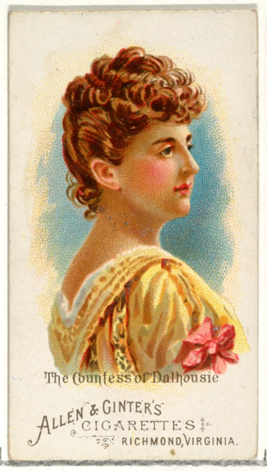 The Countess of Dalhousie, from World's Beauties, Series 1 (N26) for Allen & Ginter Cigarettes MET DP838088