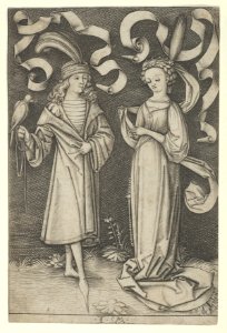 The Falconer and the Lady, from the series Scenes of Daily Life MET DP841585
