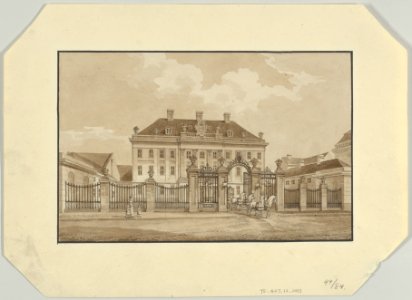 The facade of Schimmelmann's Mansion on Bredgade, Copenhagen, from the North-West MET DP838085