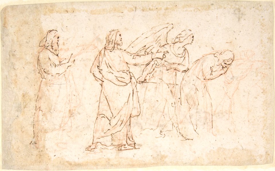 The Expulsion of Adam and Eve from Paradise (recto); Studies for the Same Composition (verso) MET DP807634
