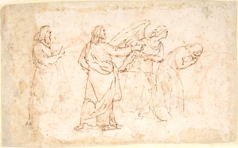 The Expulsion of Adam and Eve from Paradise (recto); Studies for the Same Composition (verso) MET DP807634