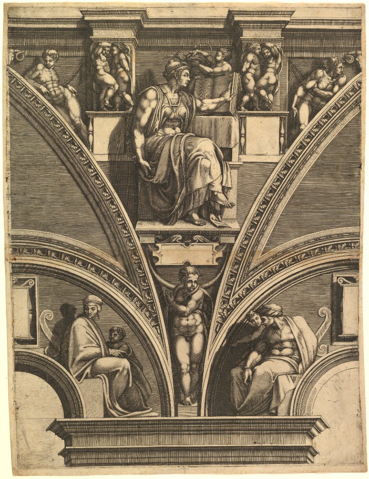 The Eritrean Sibyl; from the series of Prophets and Sibyls in the Sistine Chapel MET DP821569