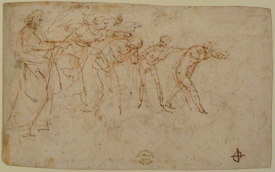 The Expulsion of Adam and Eve from Paradise (recto); Studies for the Same Composition (verso) MET 80.3.138