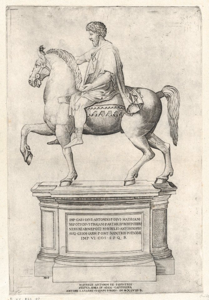 The Equestrian Statue of Marcus Aurelius on the Capitol MET DP874177