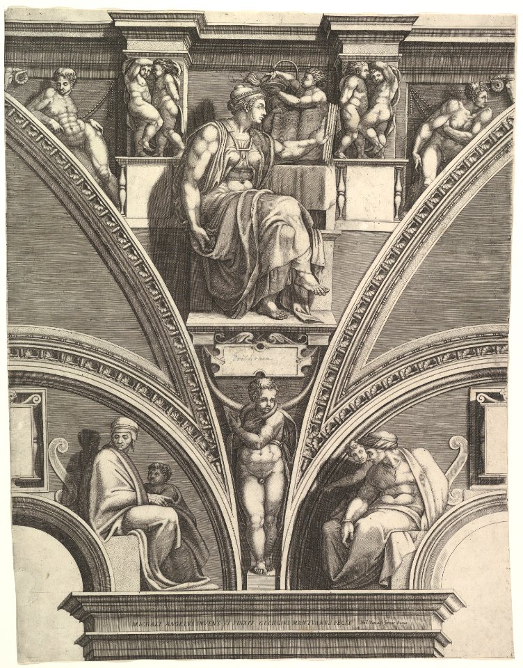 The Eritrean Sibyl; from the series of Prophets and Sibyls in the Sistine Chapel MET DP821559