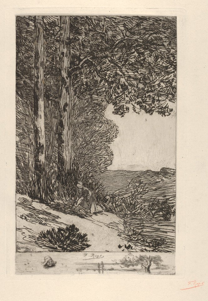 The Firewood Collector (La Ramasseuse de fagots - La Bûcheronne - Grand paysage Brabançon) MET DP834411