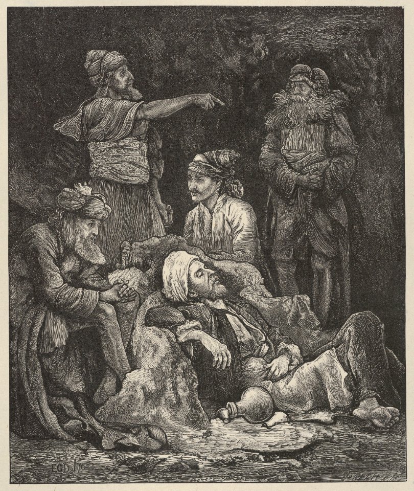 The Five Kings Hiding in the Cave (Dalziels' Bible Gallery) MET DP835821