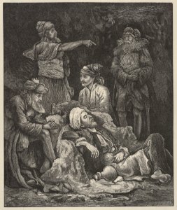 The Five Kings Hiding in the Cave (Dalziels' Bible Gallery) MET DP835821