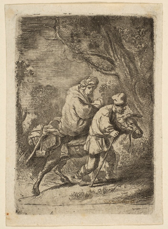The Flight into Egypt- Small Plate MET DP814394