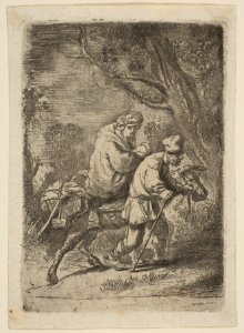 The Flight into Egypt- Small Plate MET DP814394