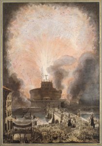 The Girandola at the Castel Sant'Angelo MET DR42