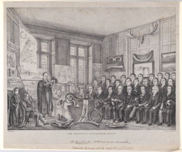 The Geological Lecture Room, Oxford- Dr. William Buckland Lecturing on February 15, 1823 MET DP855241