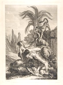 The Frightened Naïad (Une naïade échevelée recule d'efroi à la vue d'un lion) MET DP809392