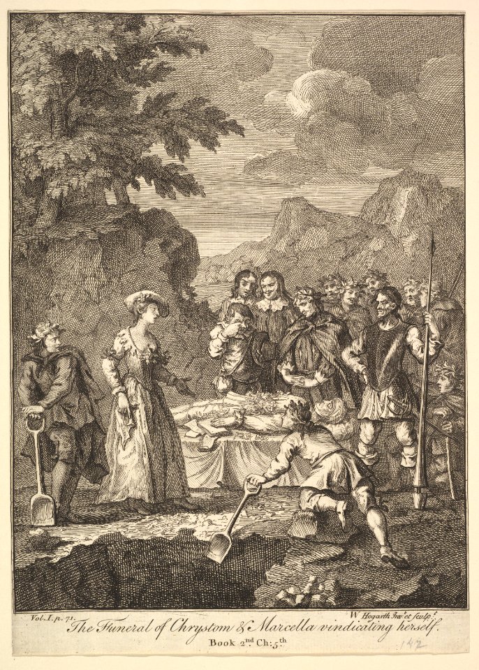 The Funeral of Chrystom & Marcella vindicating herself (Six Illustrations for Don Quixote) MET DP824965