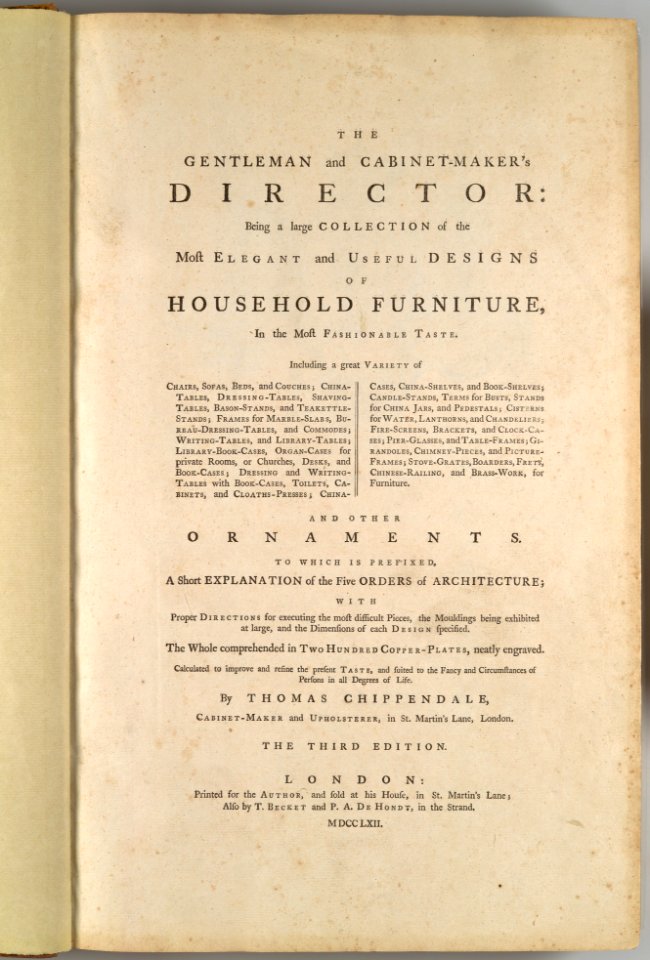 The Gentleman and Cabinet-Maker's Director MET DP105205