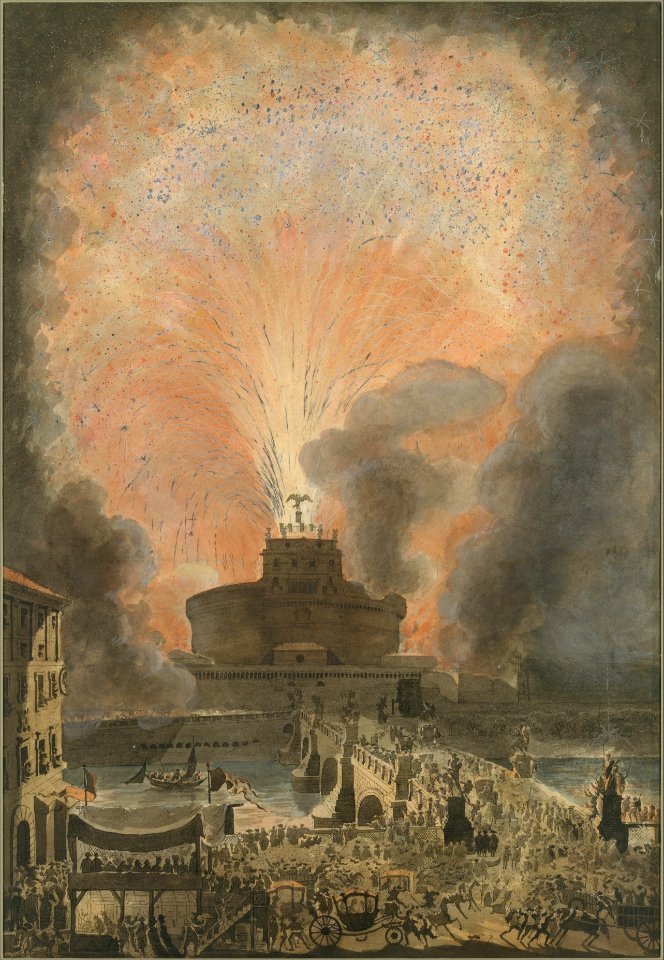 The Girandola at the Castel Sant'Angelo MET DT4580