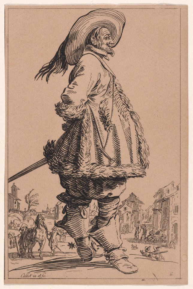 The Gentleman with a Fur-Lined Mantle Holding his Hands Behind his Back Met DP890659