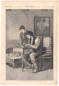 The Family Record – Drawn by Winslow Homer, NA (Harper's Bazar, Vol. VIII) MET DP875349