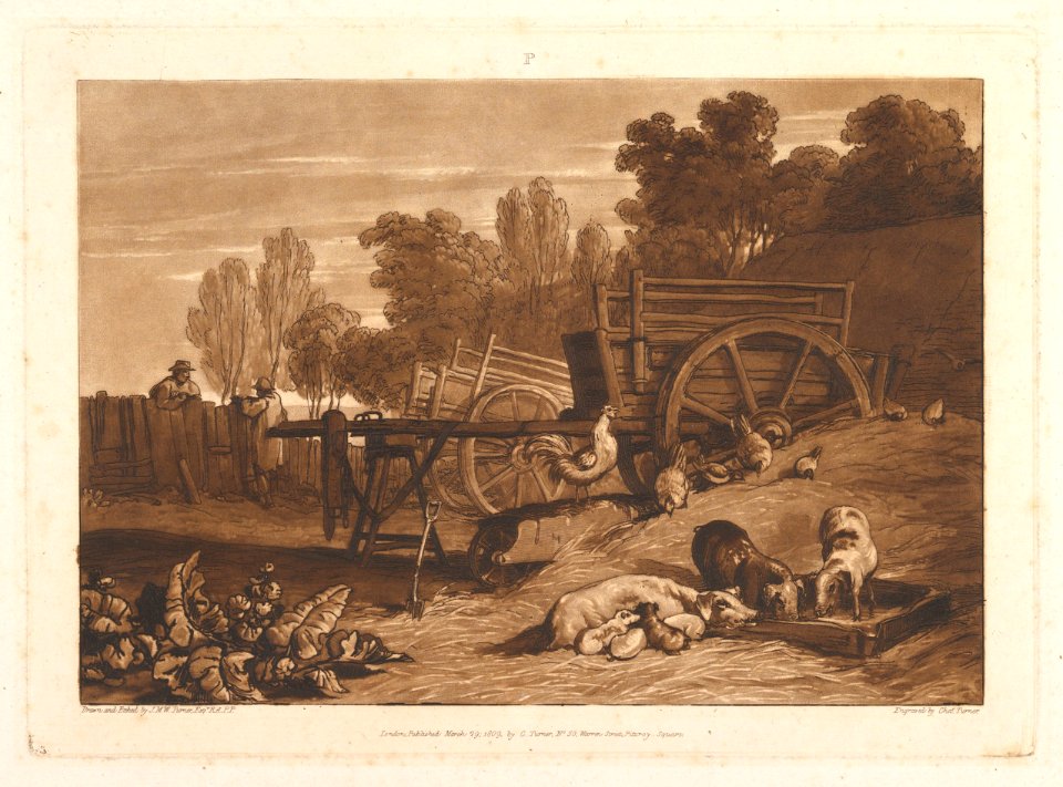 The Farm-Yard with the Cock (Liber Studiorum, part IV, plate 17) MET DP821383