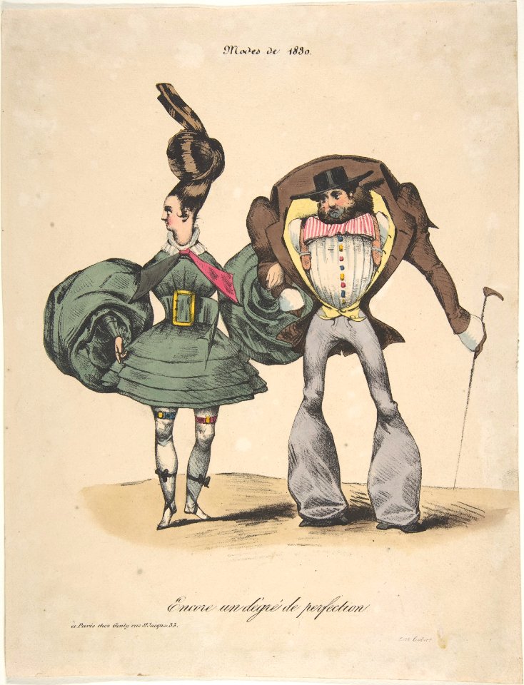 The Fashions of 1830- A Further Degree of Perfection (Encore un dégré de perfection- Modes de 1830) MET DP808243