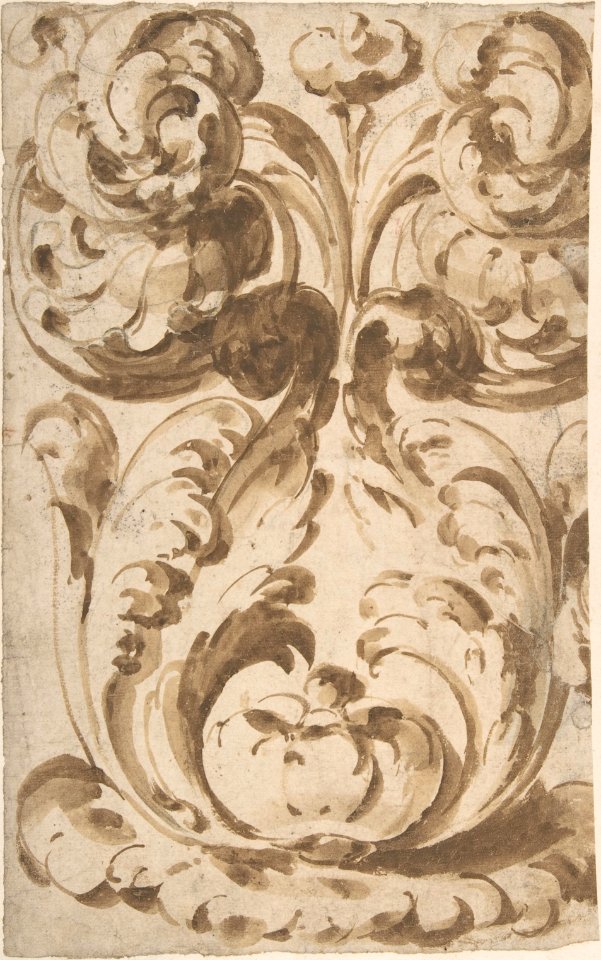 Symmetrical Design of Upward Growing Acanthus Scrolls MET DP802609