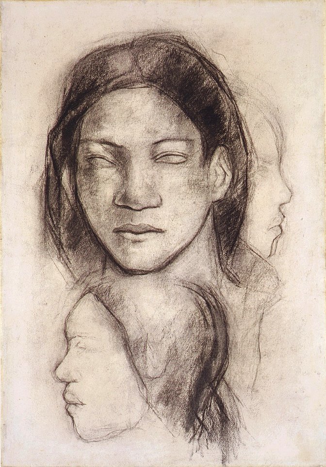 Tahitian Faces (Frontal View and Profiles) MET dp1996.418.R