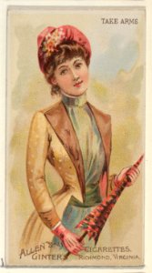 Take Arms, from the Parasol Drills series (N18) for Allen & Ginter Cigarettes Brands MET DP834972