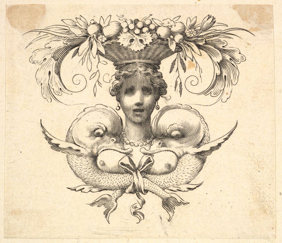 Tail-piece- Woman's Head (Cul-de-lampe- Buste de femme) MET DP822485