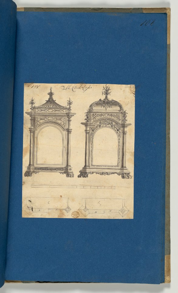 Table Clock Cases, in Chippendale Drawings, Vol. I MET DP-14278-092