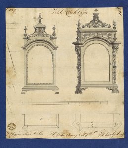 Table Clock Cases, in Chippendale Drawings, Vol. I MET DP104133