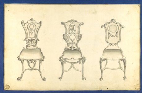 Table Chairs, in Chippendale Drawings, Vol. I MET DP104151