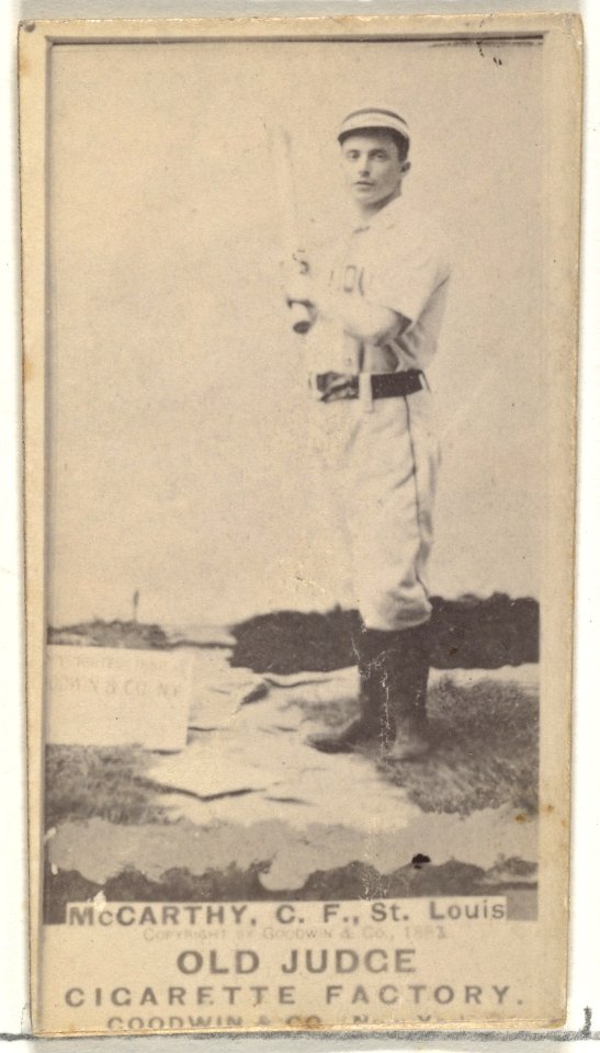 Tommy McCarthy, Center Field, St. Louis Browns, from the Old Judge series (N172) for Old Judge Cigarettes MET DP846077