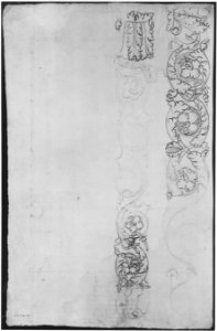 Tomb of Annia Regilla, plan (recto) Arch of the Argentarii, ornamental details, elevation (verso) MET sf68 769 42v-MM43683