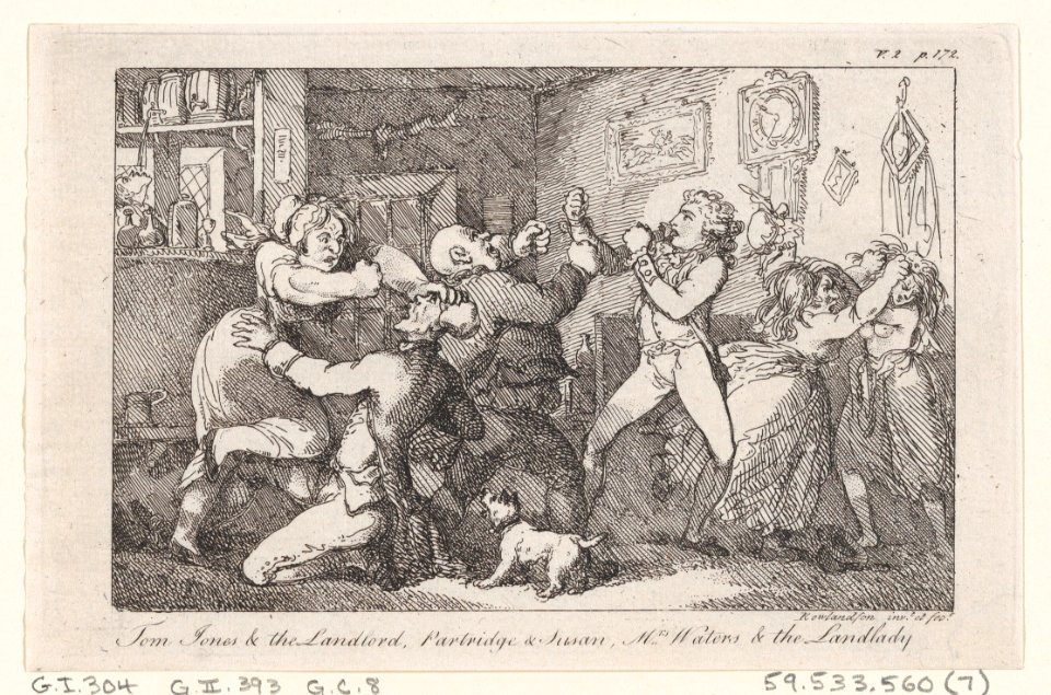 Tom Jones & the Landlord, Partridge & Susan, Mrs Waters & the Landlady, from "The History of Tom Jones, a Foundling" by Henry Fielding MET DP872043