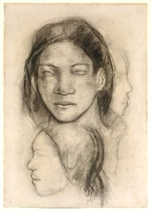 Tahitian Faces (Frontal View and Profiles) MET DT641