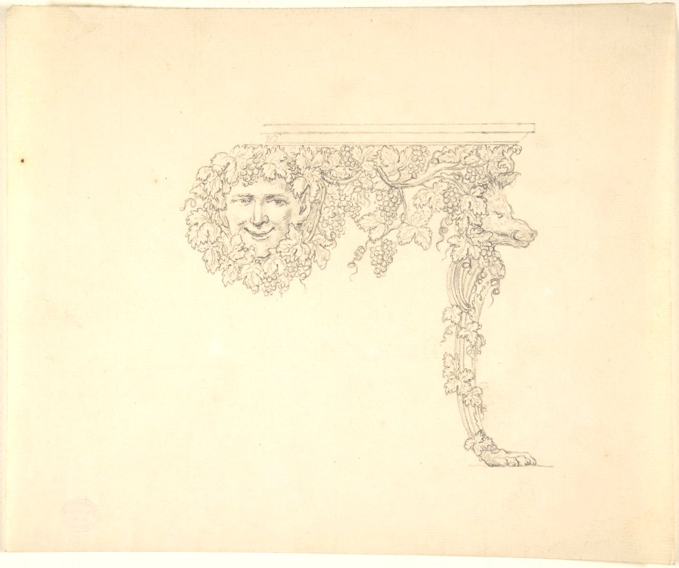 Table Design with Bacchus and Boar's head MET DP806510